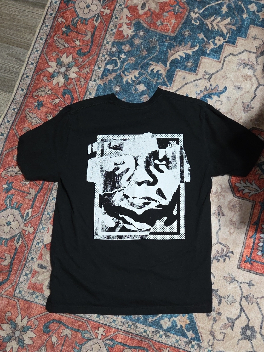Obey Black Short-Sleeve Tee with White Graphic Face
